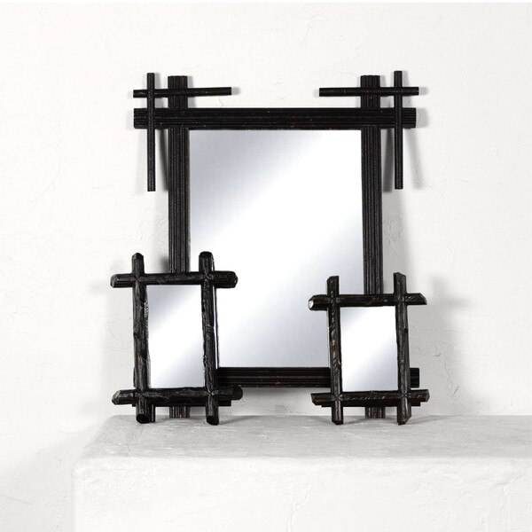 Wooden Mirror Set